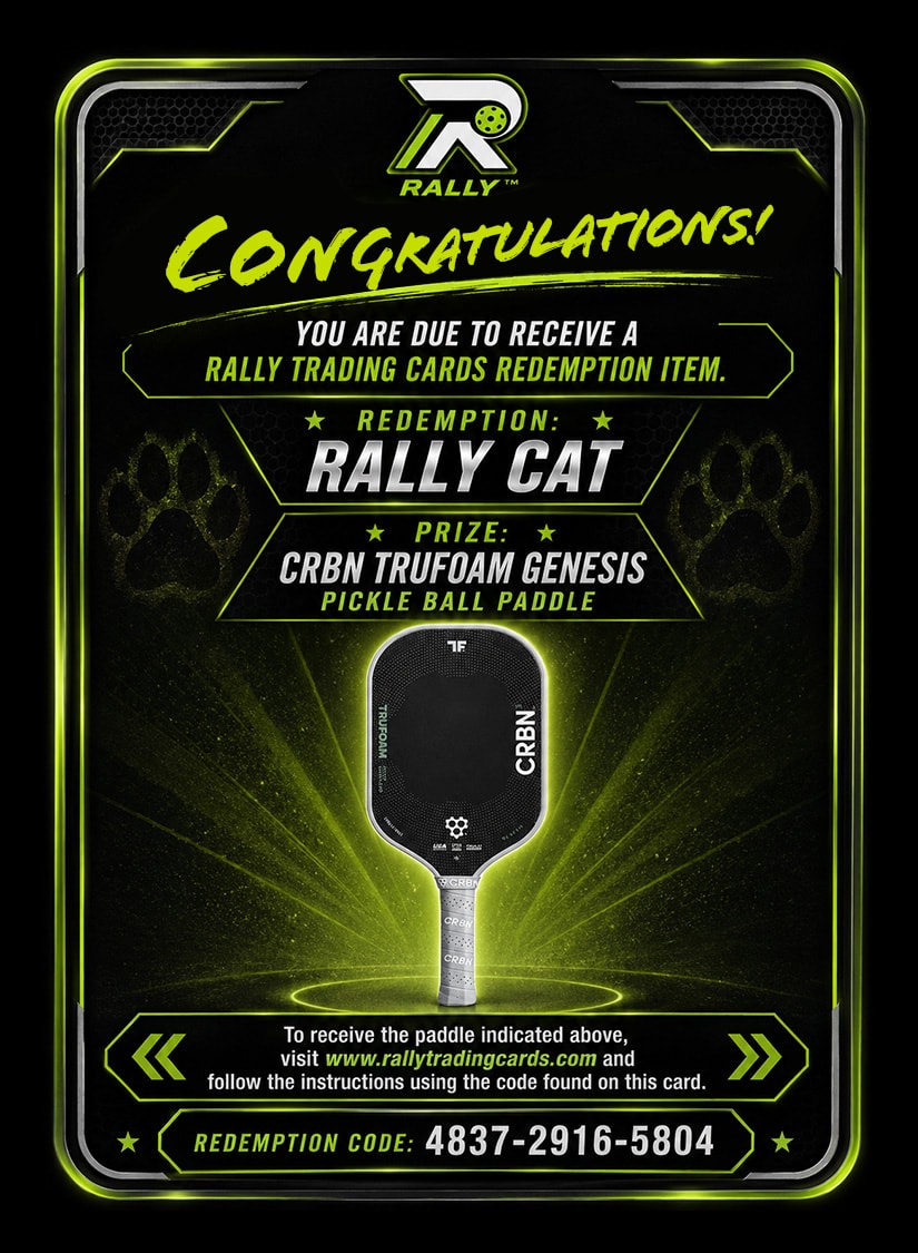 Rally Cat Official Mascot Card back — redemption