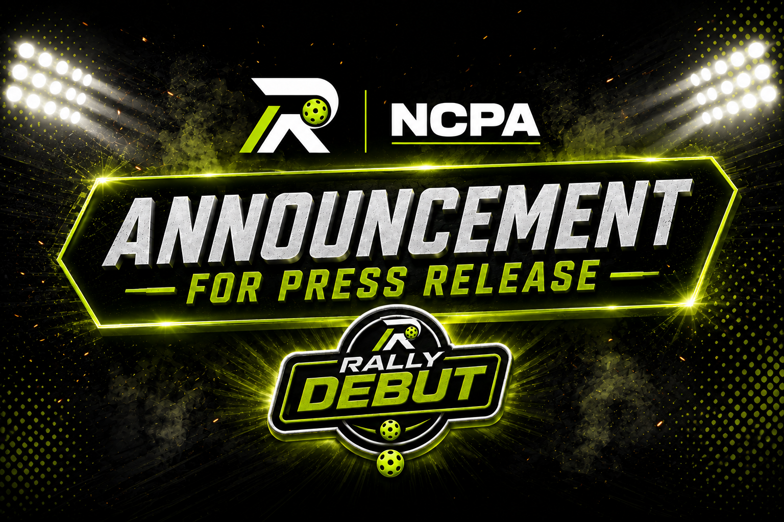 Rally Debut announcement — Rally Trading Cards x NCPA press release graphic