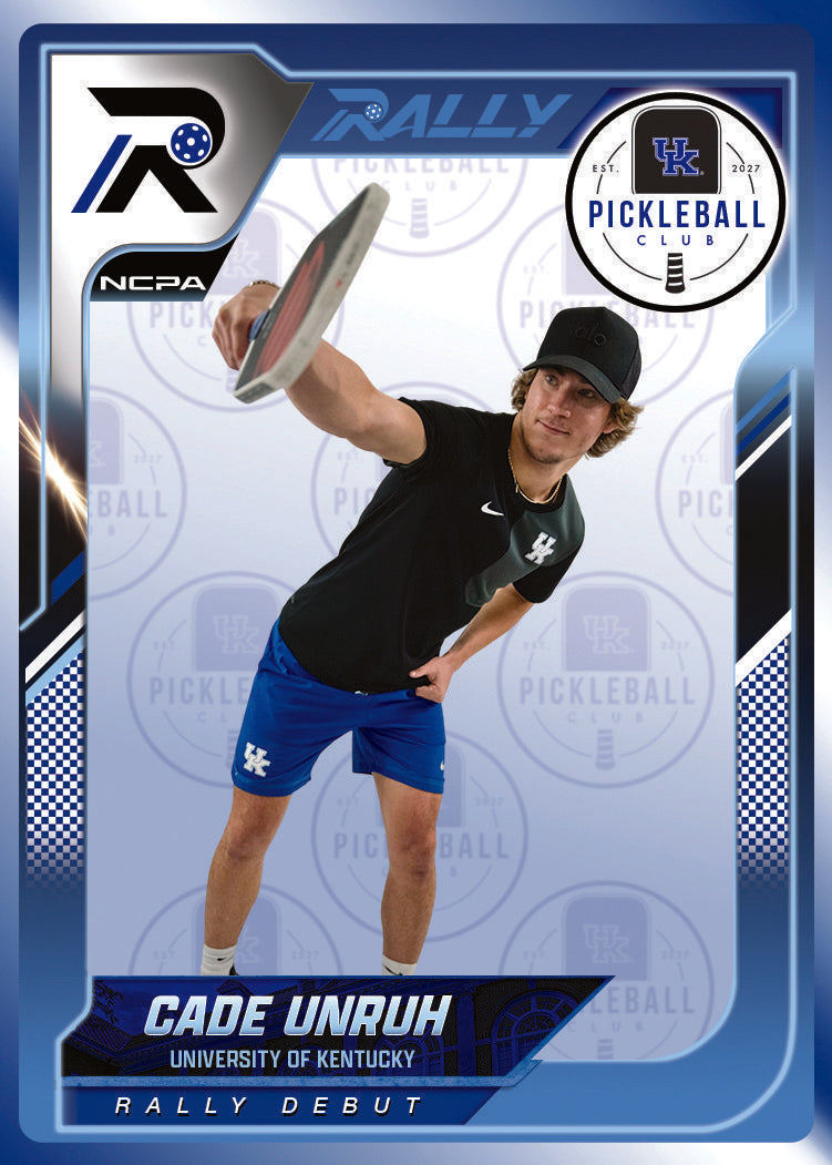 Cade Unruh trading card, front