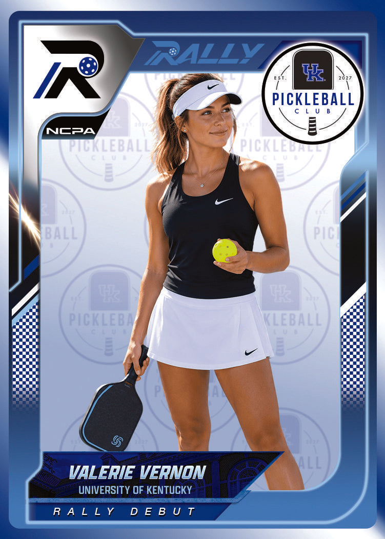 Valerie Vernon trading card, front