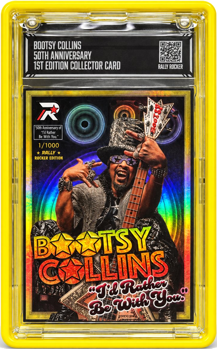 Bootsy Collins Rally Rocker card #1 in its Rally frame