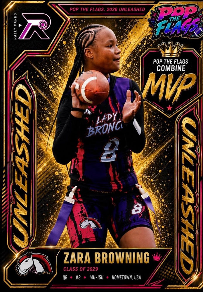 Pop the Flags Combine MVP Rally Moment card of Zara Browning